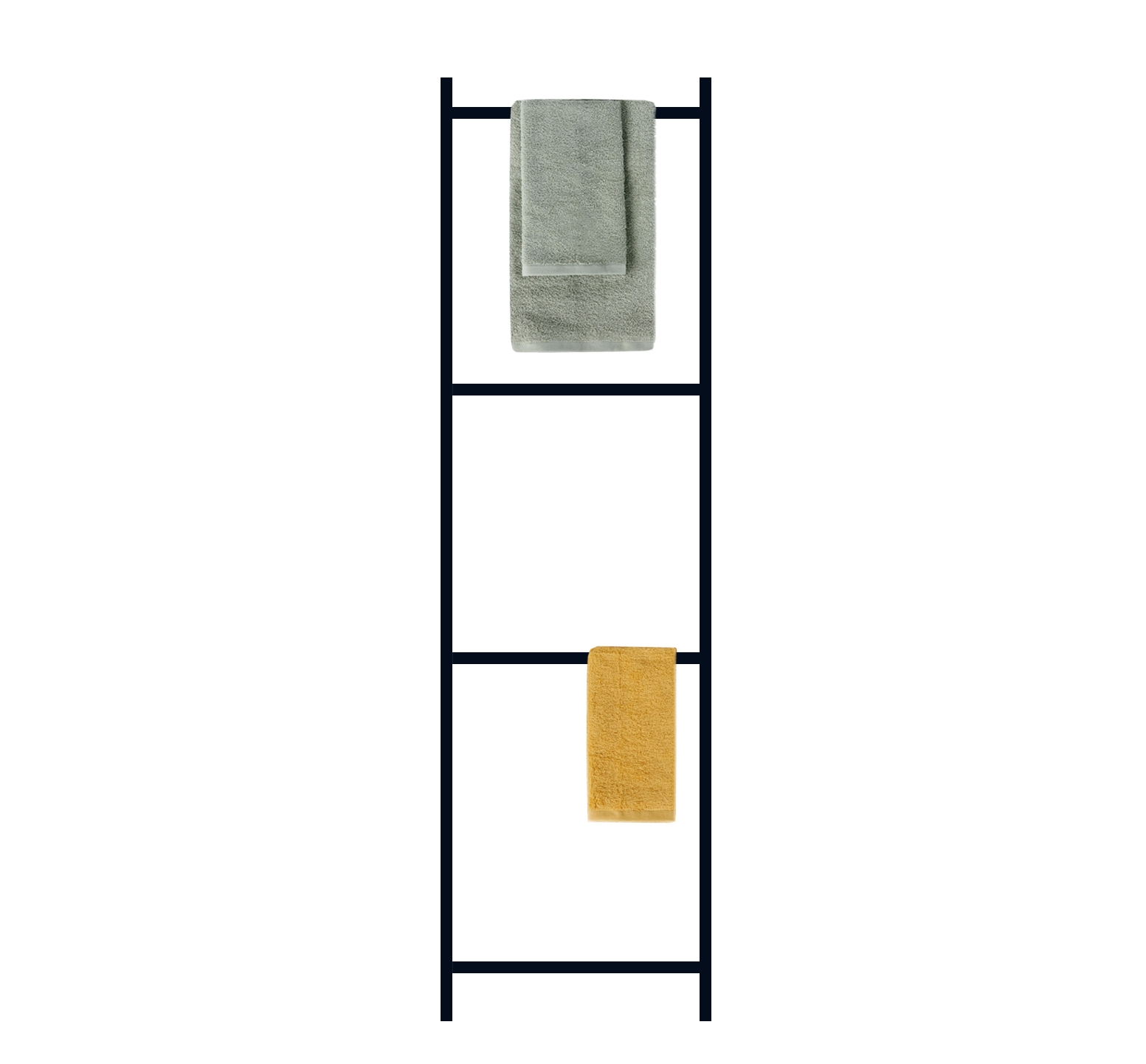 Scaletta da bagno design minimal tre aste porta salviette mani 150 x 40 cm