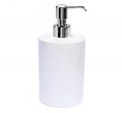 Dispenser porta sapone in ceramica pompetta cromo H 13 cm - diametro 8,5 cm