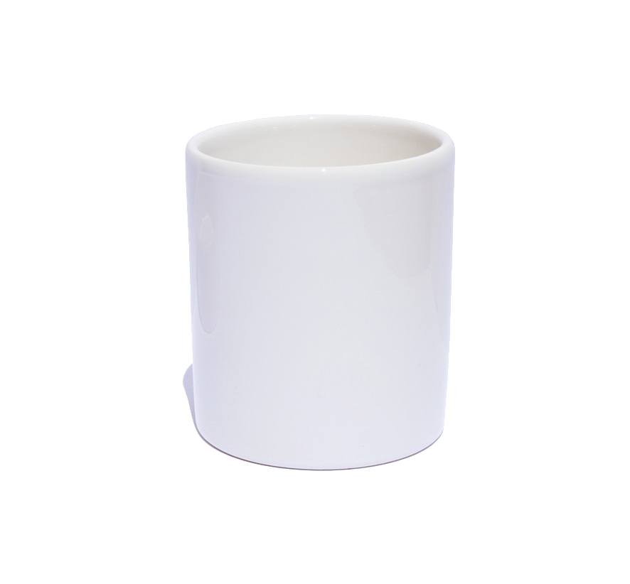 Bicchiere porta spazzolini tondo in ceramica bagno H 10,5 cm - diametro 8,5 cm
