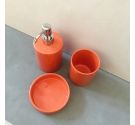 Accessori da bagno per lavabo in ceramica arancio colore e gusto giovane shabby per il bagno di qualità 