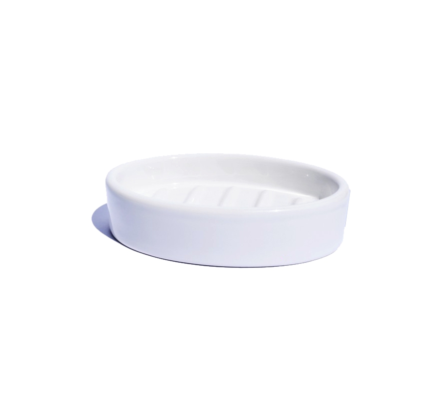 Porta sapone ovale in ceramica accessori da bagno TRIS 2