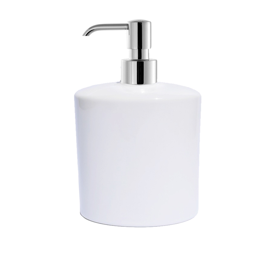 Dispenser ovale per sapone liquido in ceramica complementi da bagno TRIS 2