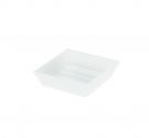 Porta sapone quadrato in vetro satinato per arredamento da bagno luxury e qualità stile italiano