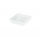 Porta sapone da appoggio in vetro satinato bagno base 10,5 x 10,5 cm - LINEA Q.TRE