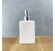 Dispenser bagno quadrato porta sapone liquido in ceramica - H 13 cm base 7 cm