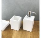 set bagno in ceramica-porta sapone-dispenser-bicchiere porta spazzolino-arredobagno italiano made in tuscany
