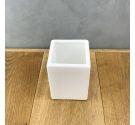 Bicchiere porta spazzolini denti quadrato in ceramica per l'arredo da bagno stile design italiano vari colori disponibili