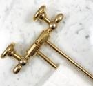 Aste porta salviette da bidet rotabili on ottone colore oro gold per arredamento da bagno classico elegante