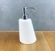 Dispenser porta sapone e shampoo flacone in ceramica - TRIS 4