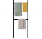 scaletta porta salviette e porta sapone-possibilità di fissaggio a muro-colori nero opaco e bianco opaco-design per bagno