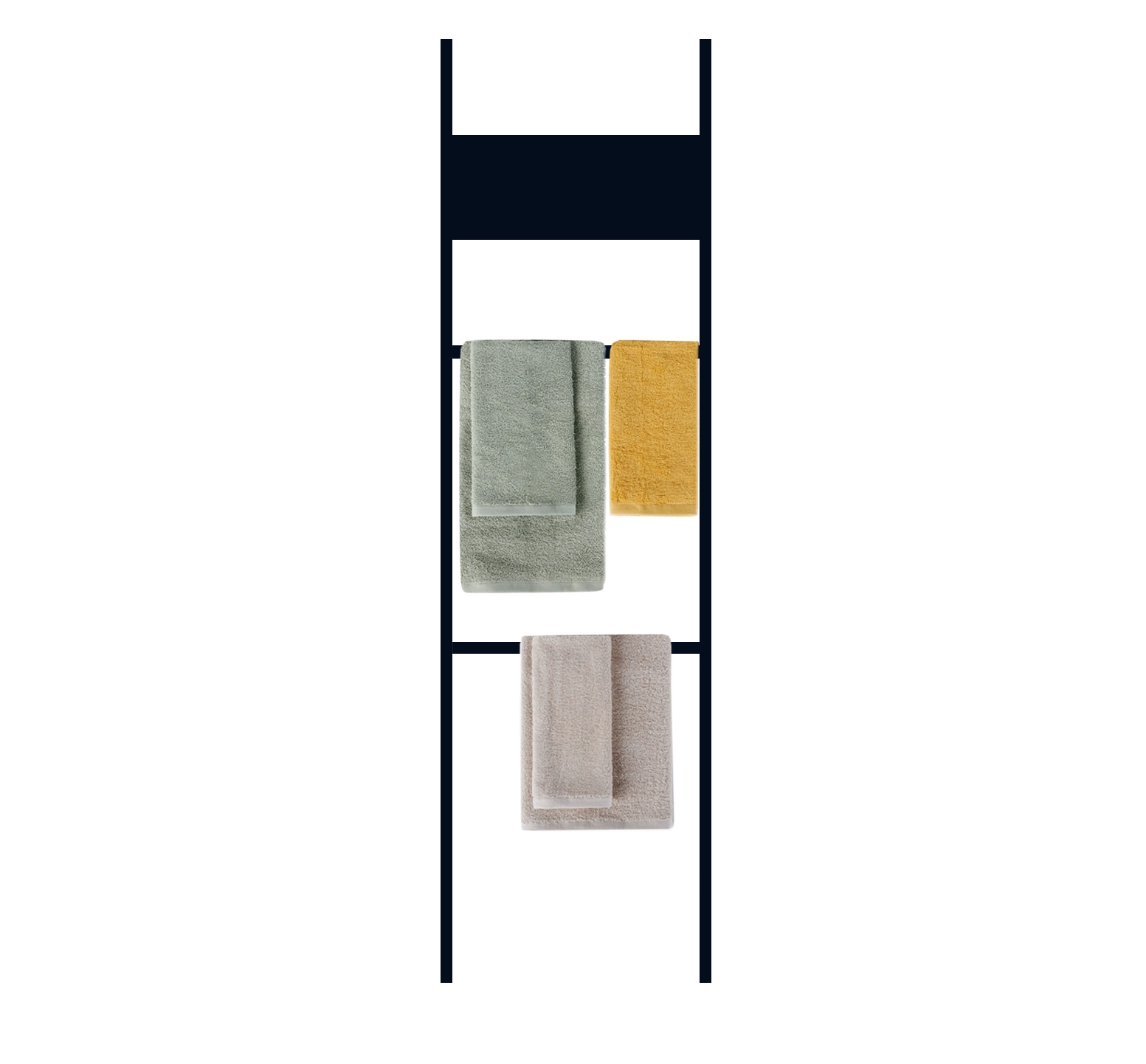 Scaletta da bagno porta salviette con contenitore design moderno 150 x 40 cm