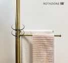 Piantane da bagno in stile vintage bronzo porta accappatoio freestand alto per arredare il bagno con il gusto e la qualità 