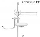 Piantana in stile inglese porta scopino, carta, salviette-bidet-e-sapone-arredo-bagno-artigianale-100%-Made-In-Italy