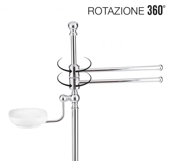 Floor lamp English style bathroom classic style towel bar and soap in the white ceramic - bathroom furniture of artisan quality