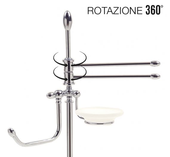 - Standing bathroom furniture door paper towel holder and soap - bathroom furniture made in Italy - rust-free and quality