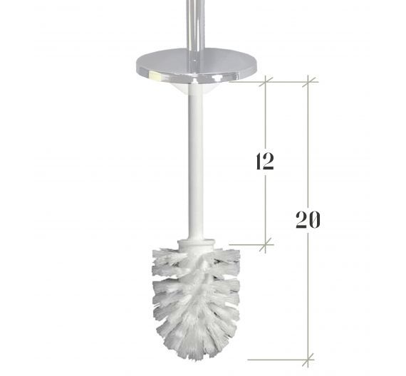 Poignée de remplacement pour le remplacement de l’objectif de toilette avec poignée et poils antibactériens - Ligne minimale