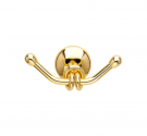 Gancio porta accappatoio da bagno complemento d'arredo artigianale in ottone 100% made in Italy - colore gold oro lucido