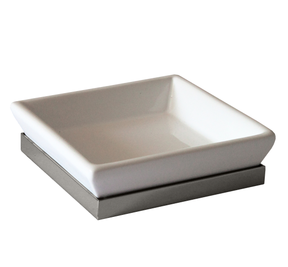 Porte-savon en céramique blanche carrée évier de salle de bains - meubles de salle de bain fabriqué en Italie