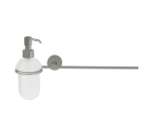 Porta salviette e dispenser da bagno in vetro satinato - finitura colore nickel spazzolato opaco design minimale bagno