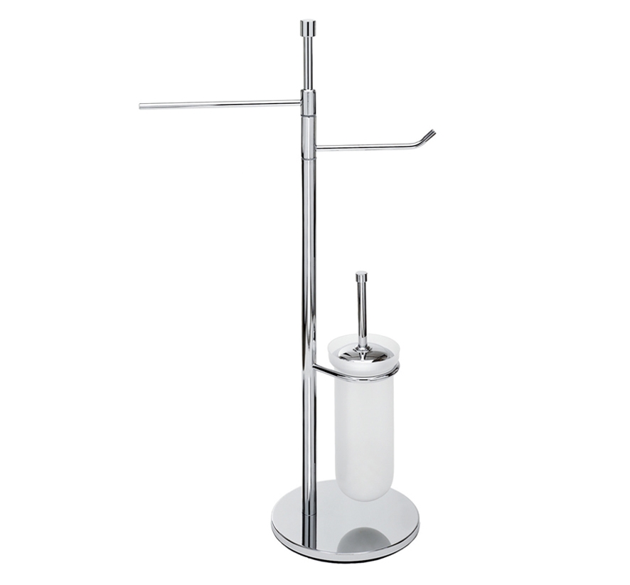 Piantana porta carta, scopino e salvietta bidet H 70 cm base 20 cm - MINIMAL