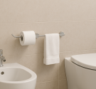 Porta carta igienica a muro con porta salvietta bidet accessori da bagno soluzioni design innovativo minimale cromo