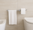 Accessori multifunzione da bagno completo di porta carta e porta salviette ospite bidet da fissare a parete design essenziale
