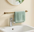 Porta asciugamano da bagno montato a parete linea classica in ottone bronzo anticato modernariato di alta qualità