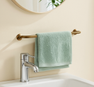 Porte-serviettes de bain - classic-style - laiton-haute qualité - produit fait main - made in Italy - couleur bronze