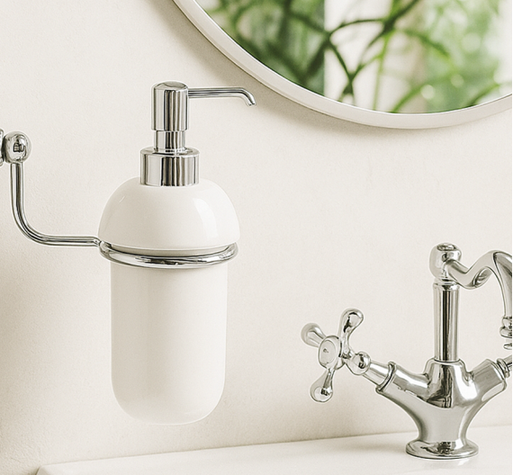 porte distributeur de savon liquide-accessoire de bain à fixer au mur-salle de bains complète fabriqués à la main en laiton de