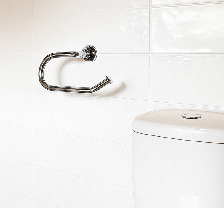 Porta Carta Igienica Per Arredamento Da Bagno A Parete In Ottone Cromato Accessori Bagno Made In Tuscany Linea Cubo