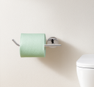 Porta carta da bagno fissaggio a parete design minimale ottone cromo acciaio di lunga durata arredamento da bagno italiano