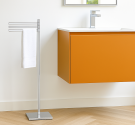 Porta asciugamani da lavabo design quadrato per arredamento da bagno ottone cromo lunga durata e alta qualità aste rotabili mult