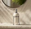 Dispenser in ceramica bianca porta sapone liquido stile Inglese design ed eleganza senza tempo arredobagno italiano