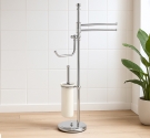  Date de salle de bains de porte-brosse wc en céramique, des rouleaux et des essuie - Ligne de style anglais classique