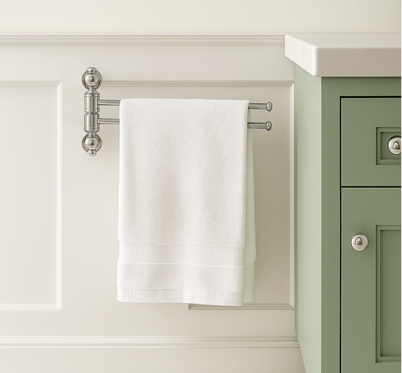 Aste porta salviette da bagno che ruotano in stile classico per arredamento di qualità artigianale italiano garanzia anni