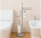 piantana-bagno-stile-classico-inglese - porta-scopino-dispenser-ceramica-bianca-accessori-bagno-personalizzabili-alta-qualità