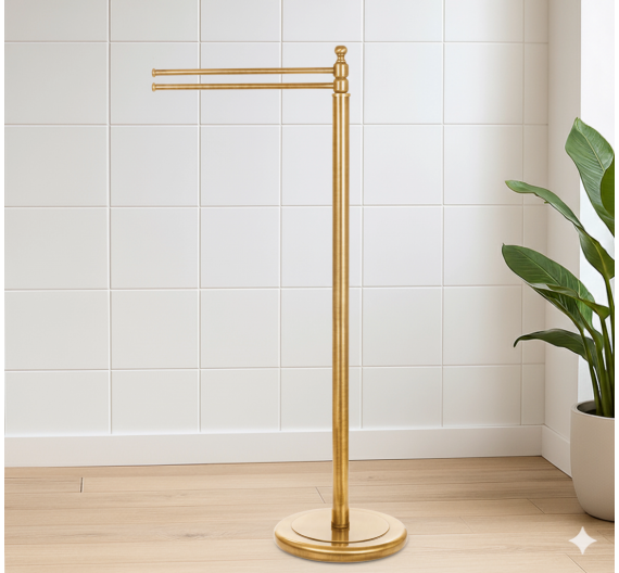 Piantana bagno porta asciugamani 2 aste rotabili 94 cm - LINEA PRIMAVERA