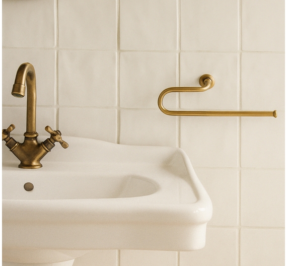 towel bar rod bent for the towel - wall mounted - metal high-quality, rust-resistant