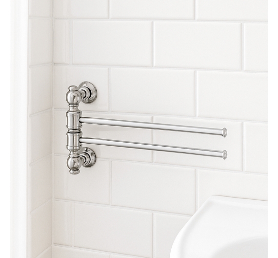 Aste porta salviette da bagno che ruotano in stile classico per arredamento di qualità artigianale italiano garanzia anni