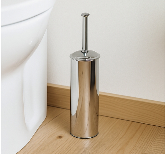 porta-scopino-per-wc-bagno-da-appoggiare a terra - totalmente realizzato-in-ottone-alta-qualità-shabby-chic