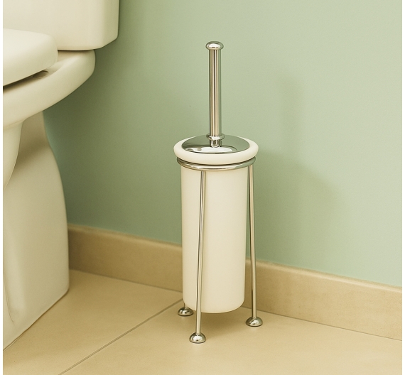Scopino in ceramica bianca e ottone antiruggine - idearredobagno la qualità negli accessori da bagno - colori disponibili