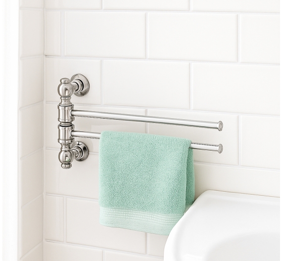 Porte lingettes bidet deux baguettes roulantes - LINEA ONDA