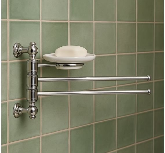 Porte lingettes bidet deux baguettes roulantes - LINEA ONDA