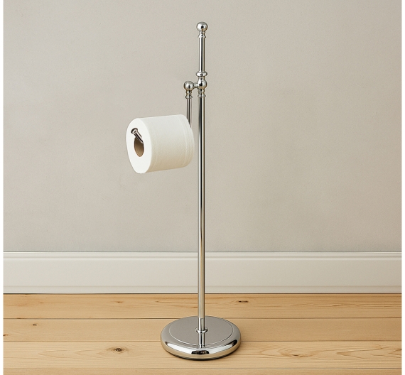 Piantana stile inglese per arredamento da bagno porta rotolo carta arredobagno ottone alta qualità