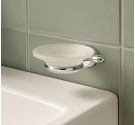 Porta sapone sospeso in vetro satinato e ottone anti ruggine arredamento da bagno di alta qualità design