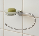 Serviette de la paroi et le porte-savon en verre - accessoires de salle de bain en laiton chromé - protection contre la rouille