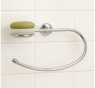Serviette de la paroi et le porte-savon en verre - accessoires de salle de bain en laiton chromé - protection contre la rouille