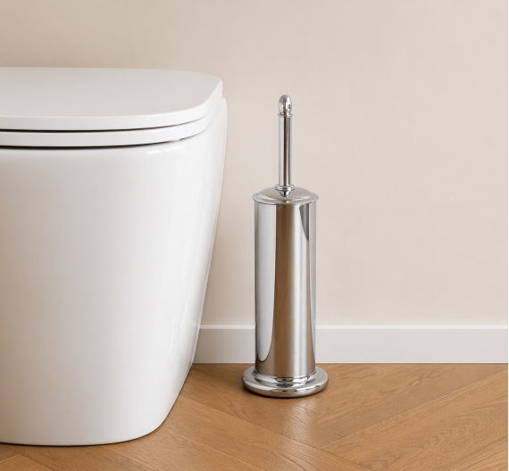 Scopino-wc-da-terra-antiruggine-in-ottone-cromato-dotato-di-elementi-di-ricambi-prodotto-Made-In-Italy-stile-shabby