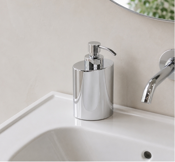 Porta Dispencer Ovale da Appoggio per arredare il bagno con l'eleganza del made in Italy anti ruggine