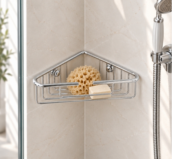 grid port objects for shower corner unit with chrome plated brass rust - high quality Italian product